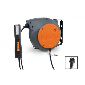 Enrolador de cabo automático com lâmpada de inspeção LED, 100-240Vac