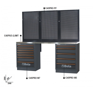 Bancadas de trabalho para combinação de mobiliário modular para oficina C45PRO